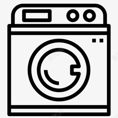洗衣机杂务清洁图标图标
