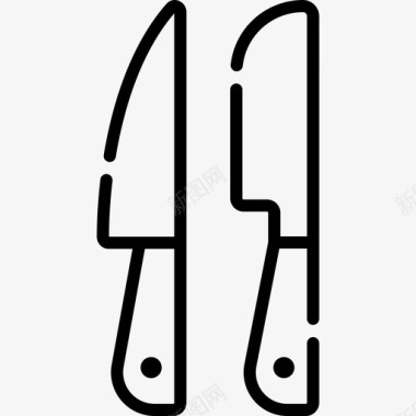 烤肉刀45直形图标图标