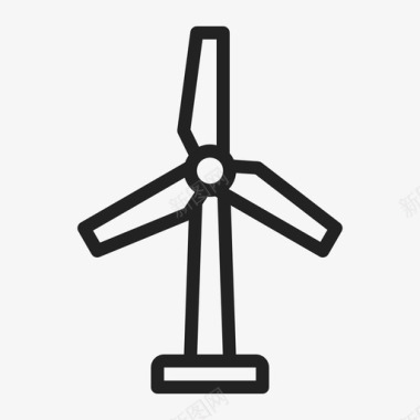 风车生态能源图标图标