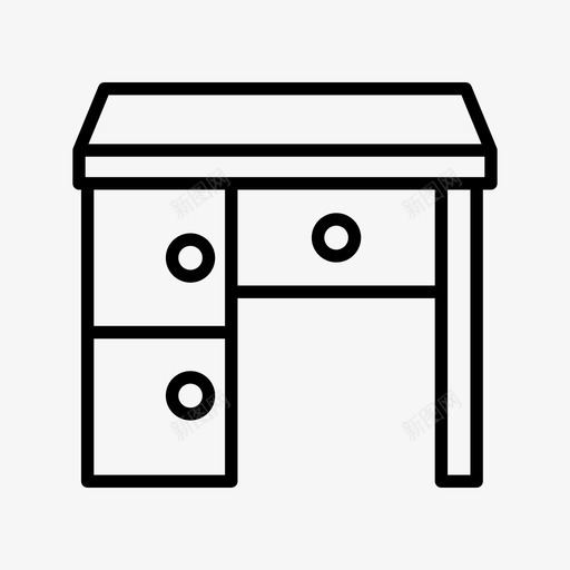办公桌家具办公室图标svg_新图网 https://ixintu.com 办公室 办公桌 场所 家具 工作 工作场 桌子 系列 餐桌