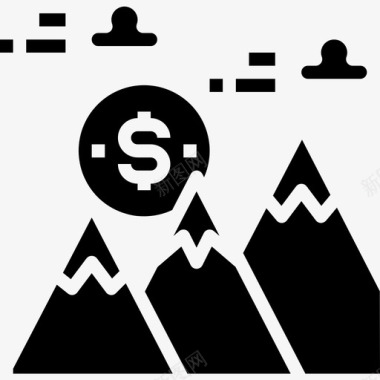 金钱商业概念10填充图标图标