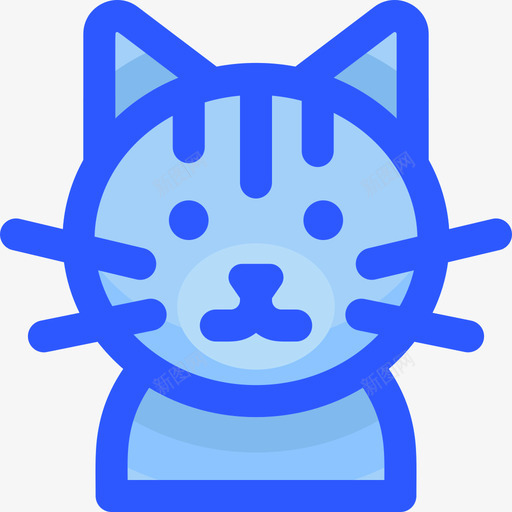猫猫品种1蓝色图标svg_新图网 https://ixintu.com 猫 猫品种1 蓝色