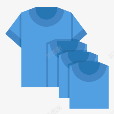 T恤衣服21扁平图标图标