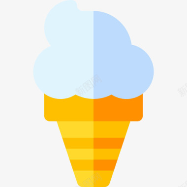 冰淇淋甜点和糖果13平的图标图标