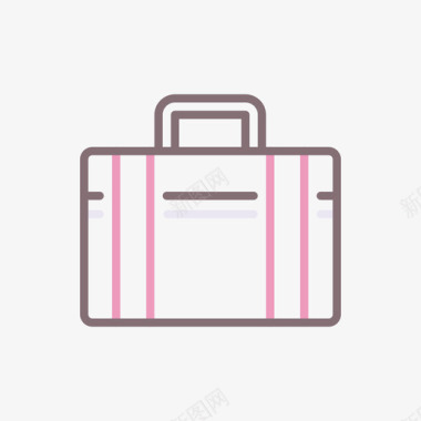行李航空公司1线性颜色图标图标