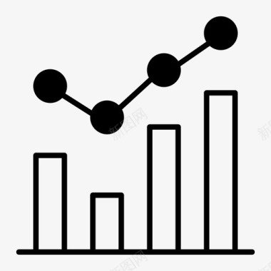 统计分析条形图图标图标