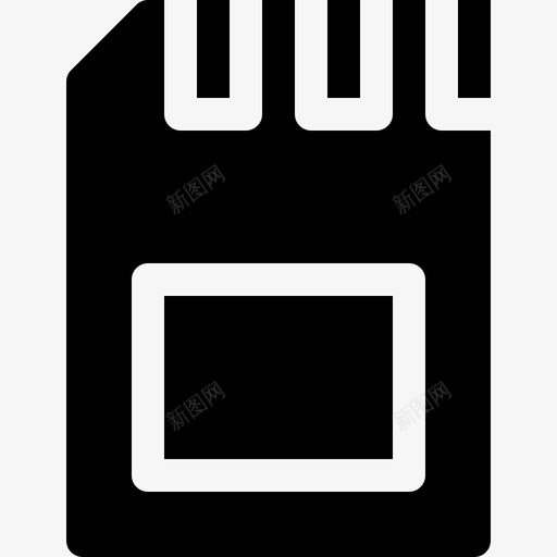 Sd卡电子设备68已填充图标svg_新图网 https://ixintu.com Sd 填充 电子设备