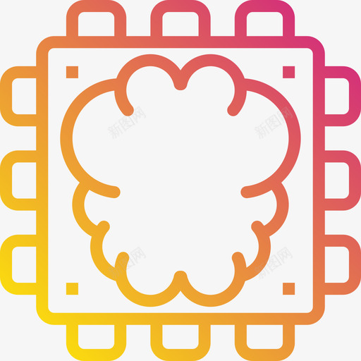 芯片seo87渐变图标svg_新图网 https://ixintu.com seo87 渐变 芯片