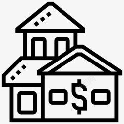 线性住房住房储蓄和投资13线性图标高清图片
