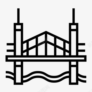 桥梁建筑结构图标图标