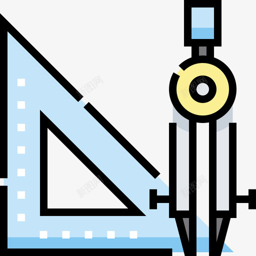 罗盘大学40线颜色图标svg_新图网 https://ixintu.com 大学 罗盘 颜色