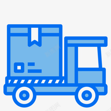 送货车物流99蓝色图标图标