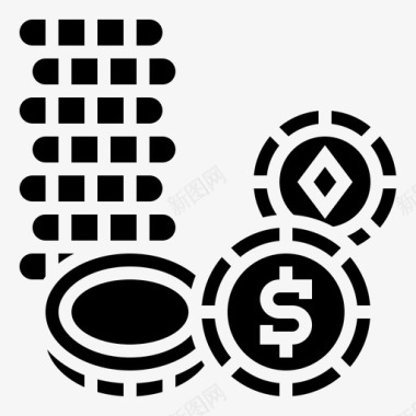 代币赌场筹码图标图标
