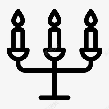 蜡烛灯照明图标图标