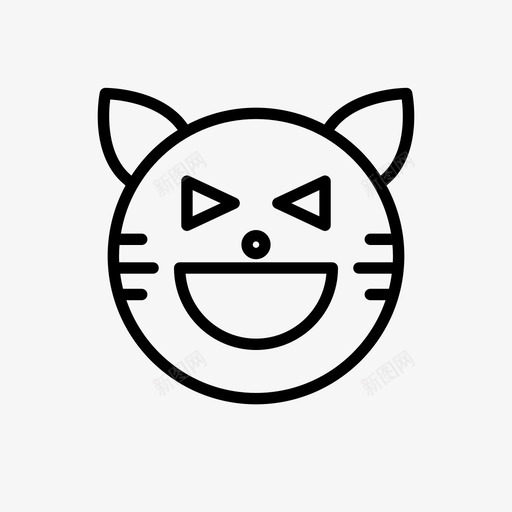 老虎愤怒动物图标svg_新图网 https://ixintu.com 动物 微笑 愤怒 符号 老虎 表情