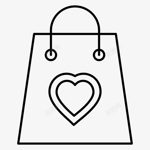 包购买最爱图标svg_新图网 https://ixintu.com 图标 心脏 最爱 灯节 线图 购买 购物
