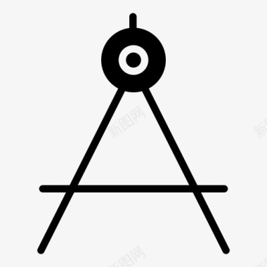 指南针美术18实心图标图标