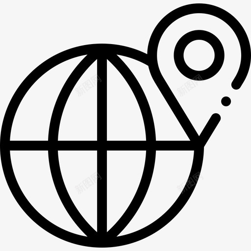 全球物流72直线图标svg_新图网 https://ixintu.com 全球 物流 直线