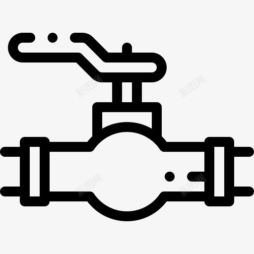 阀门管道工22线性图标svg_新图网 https://ixintu.com 管道工 线性 阀门