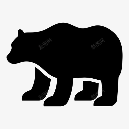 熊动物黑熊图标svg_新图网 https://ixintu.com 动物 布鲁因 熊 野生 黑熊