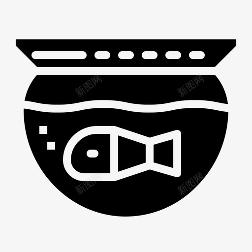 鱼水族馆鱼缸图标svg_新图网 https://ixintu.com 固体 宠物 家庭 水族馆 海洋 生活 鱼缸