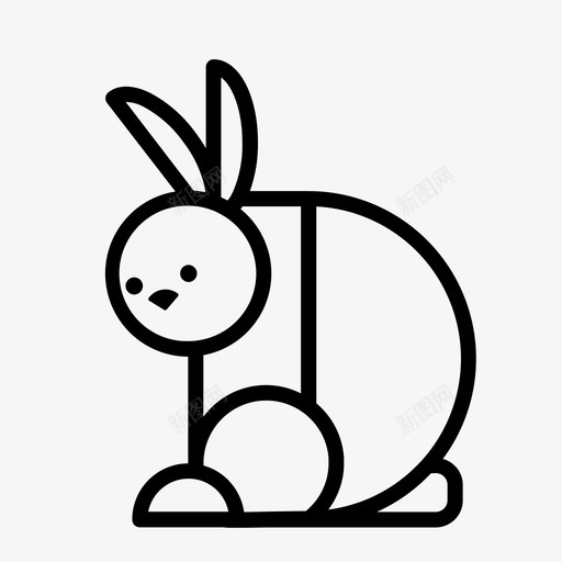兔子复活节绒毛图标svg_新图网 https://ixintu.com 兔子 动物 复活节 奶妈 绒毛