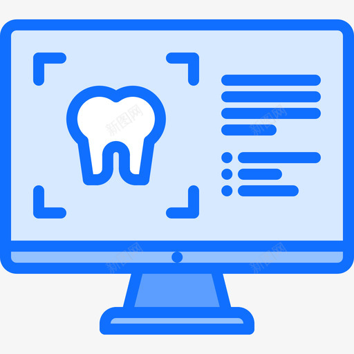 X光牙医57蓝色图标svg_新图网 https://ixintu.com 牙医 蓝色