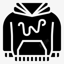 休闲图案钓鱼帽连帽衫休闲服衣服图标高清图片