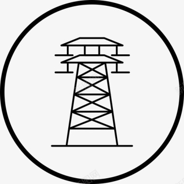 电塔通讯塔电源图标图标