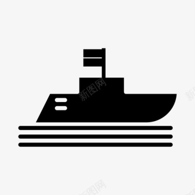 船巡航旅行图标图标