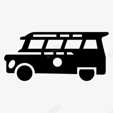 房车箱子假期图标图标