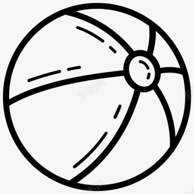 手球球类运动沙滩球图标图标