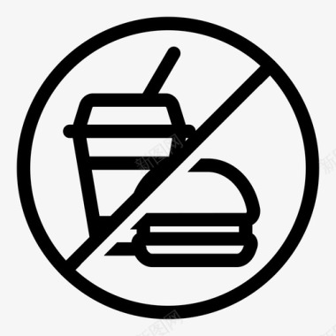 没有食物禁止习惯图标图标