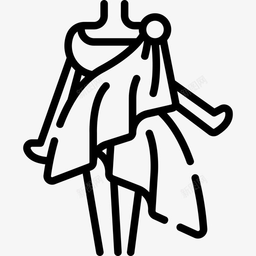 连衣裙时装6直线型图标svg_新图网 https://ixintu.com 时装 直线 线型 设计 连衣裙