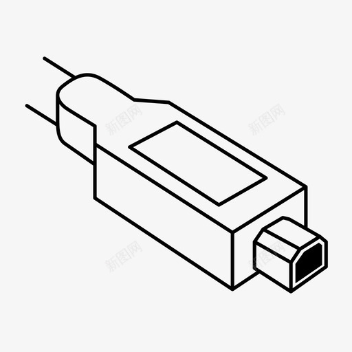 usbb端口电缆连接图标svg_新图网 https://ixintu.com usb 插座 插槽 电缆 端口 终端 连接