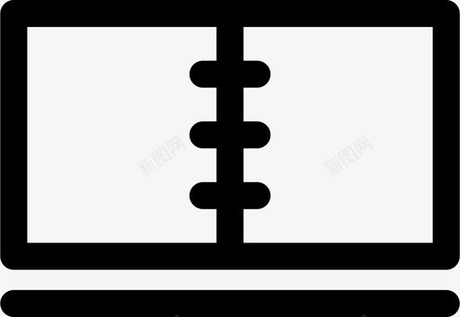 书笔记本打开图标svg_新图网 https://ixintu.com 书 大学 打开 笔记本 论文 页数