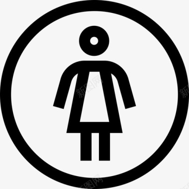 女孩浴室59直系图标图标