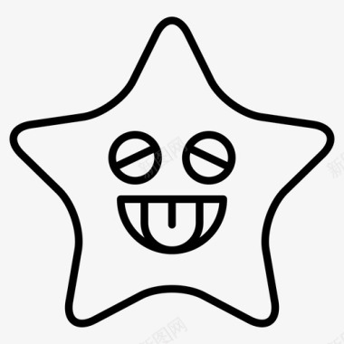 星星表情困倦图标图标