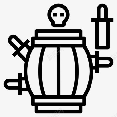游戏木桶海盗图标图标