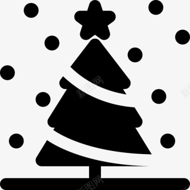 圣诞树冬季103填充图标图标