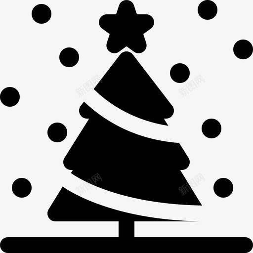 圣诞树冬季103填充图标svg_新图网 https://ixintu.com 冬季103 圣诞树 填充