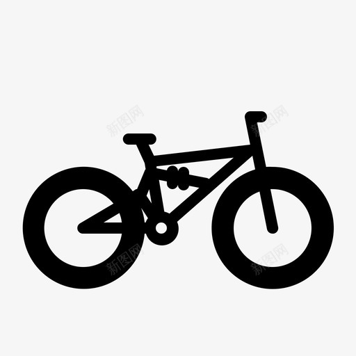 下坡自行车极限运动图标svg_新图网 https://ixintu.com 下坡 交通 极限运动 自行车 轮廓