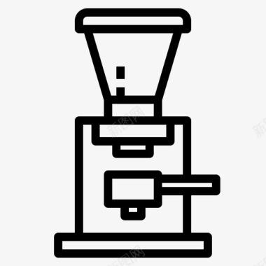 咖啡研磨机咖啡店105线性图标图标
