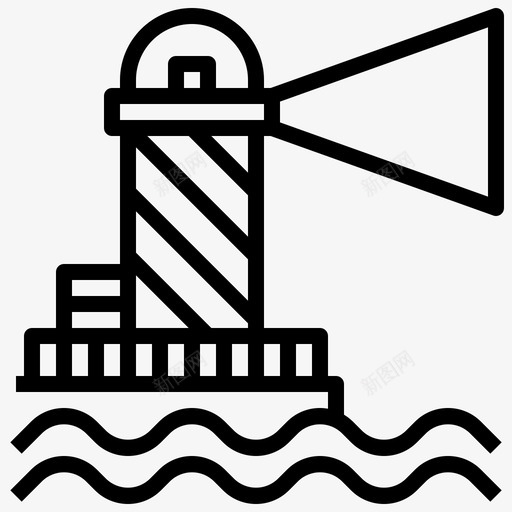 灯塔建筑和城市向导图标svg_新图网 https://ixintu.com 向导 城市 建筑 方位 海盗 灯塔