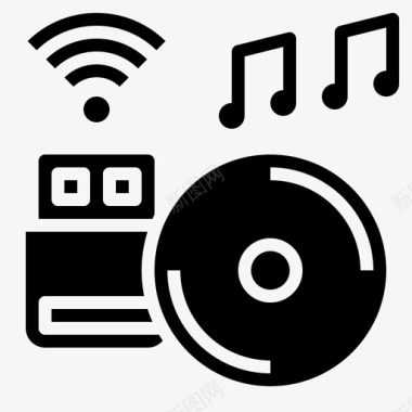 音乐播放器音乐和声音8填充图标图标