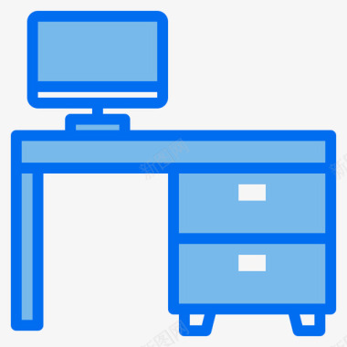 办公桌家用19蓝色图标图标