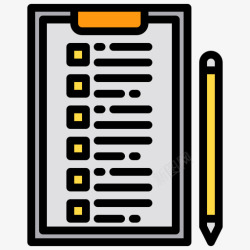 UX1检查表ux1线颜色图标高清图片