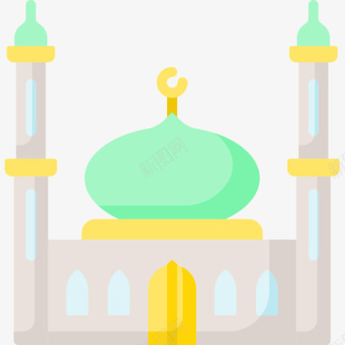 清真寺穆斯林3公寓图标图标