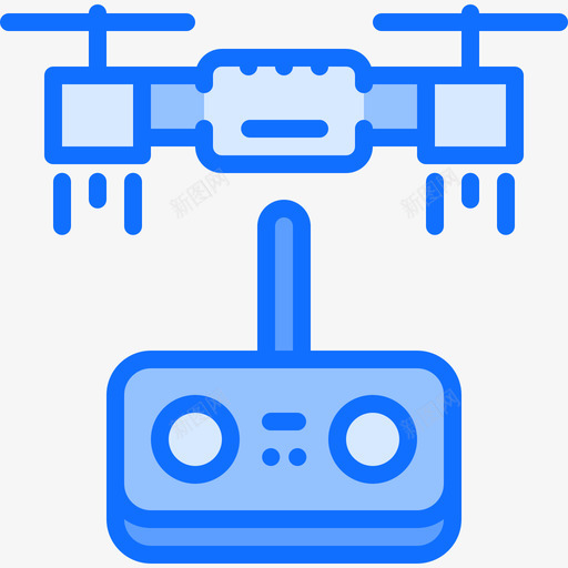 遥控器无人机22蓝色图标svg_新图网 https://ixintu.com 无人机 蓝色 遥控器