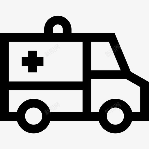 救护车车辆和运输工具2直线式图标svg_新图网 https://ixintu.com 救护车 直线式 车辆 运输工具